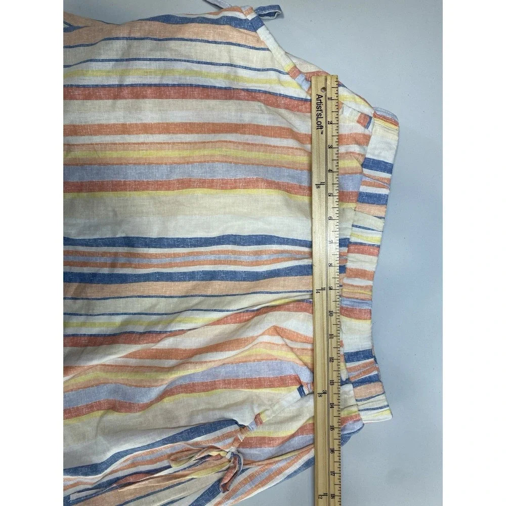 Copper Key Womens Linen Skirt Size Large Tenniscore Lined‎ Coastal Cottagecore